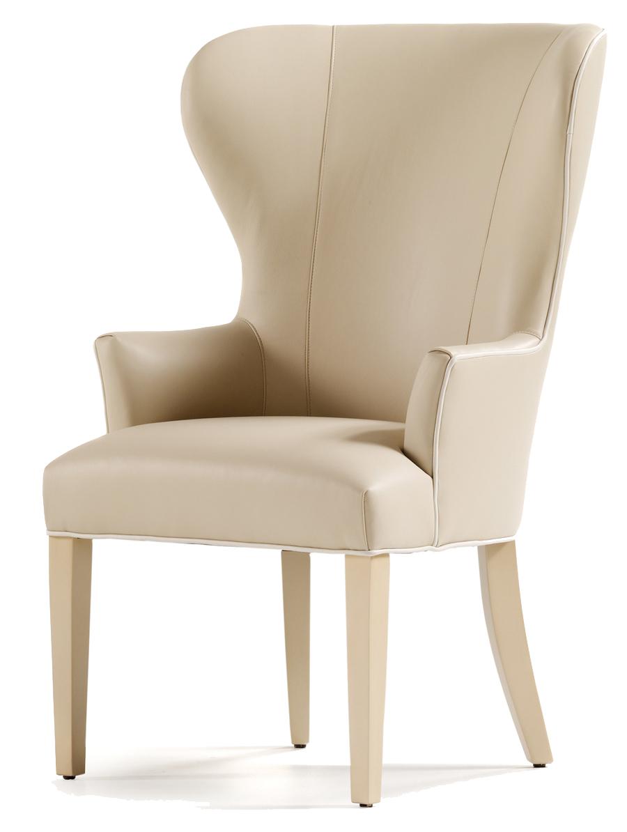 Garbo leather sales wingback chair